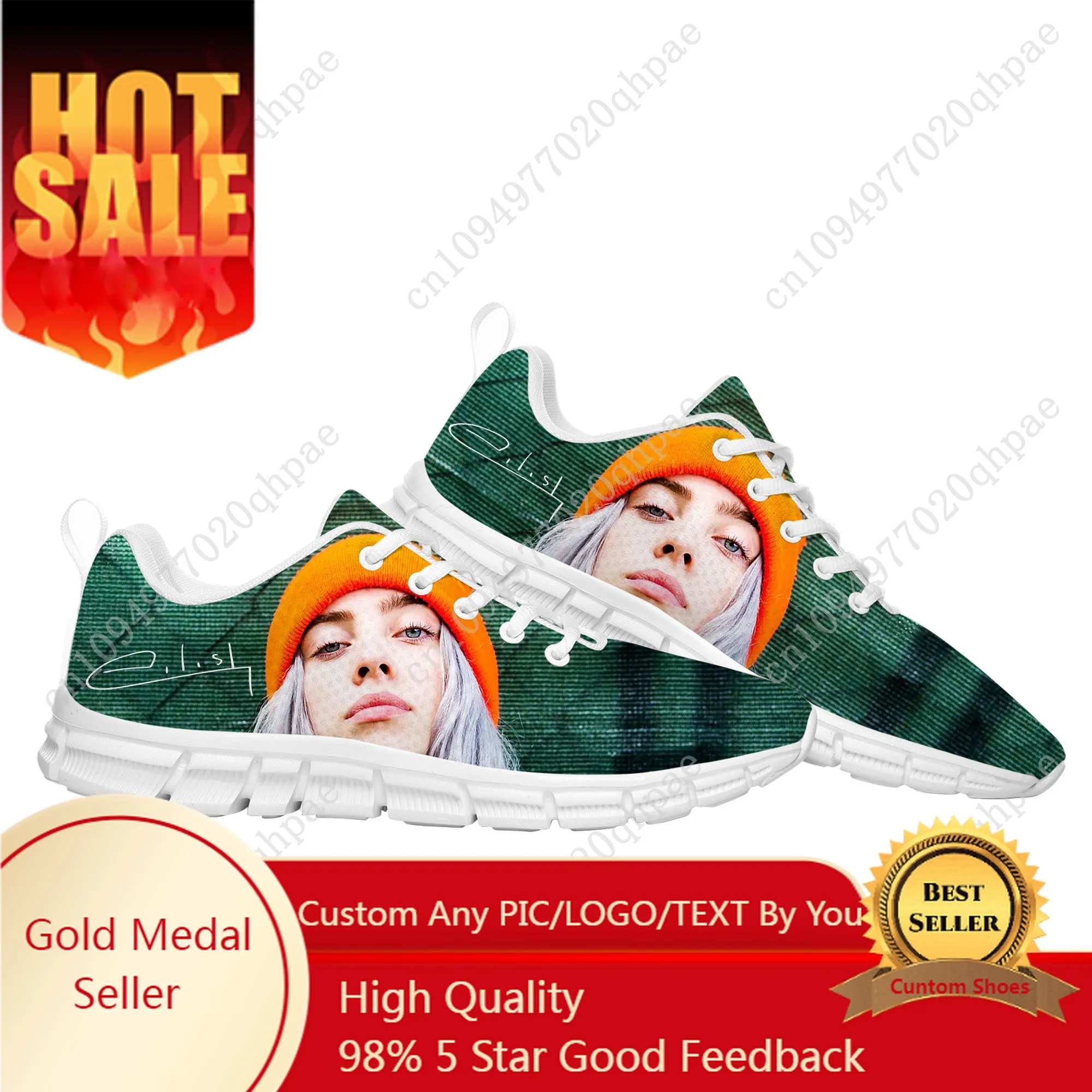 

B-Billie E-Eilish Sports Shoes Mens Womens Teenager Customized Sneakers DIY Casual Custom Made Shoe High Quality Couple Shoes