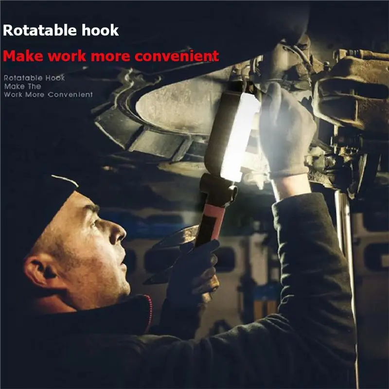 ABMR-Floodlight Rechargeable Lamp Led Work Light Portable Hanging Car Repair Lamp Hook Handheld Workshop Light