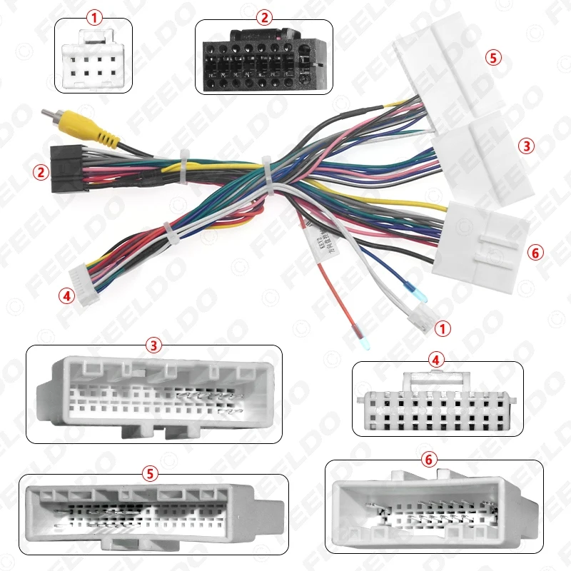 FEELDO Car Android Stereo 16PIN Power Wiring Harness Cable Adapter For Renault Dacia Duster 2019+/Arkana 2019+/XM3 2019+