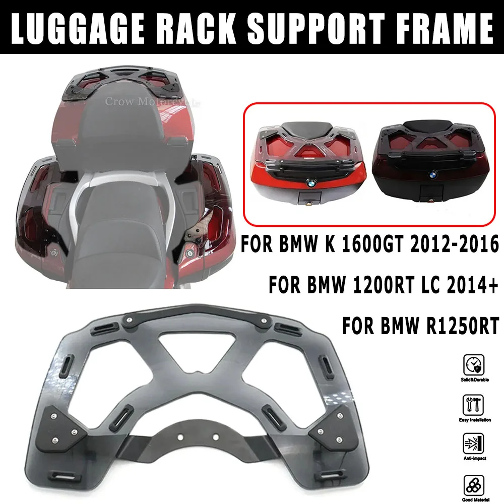 

Motorcycle Luggage Rack Smoked Gray Support Shelf NEW FOR BMW K1600GT Luggage Rack K1600 GT 2012 2016 1200RT LC 2014+ R1250RT