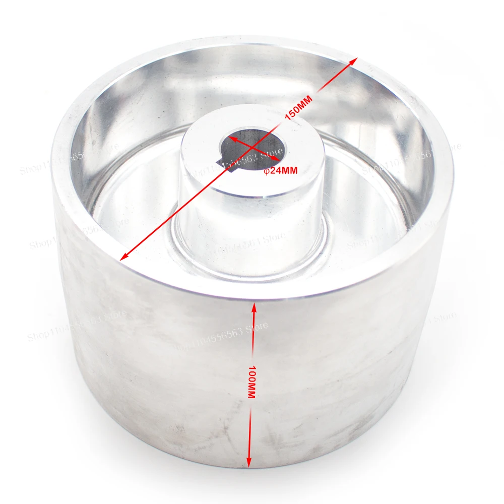 Aluminum Core Rubber Belt Sander Wheel | DIY Drive/Idler Pulley with Keyway for Polishing Machine