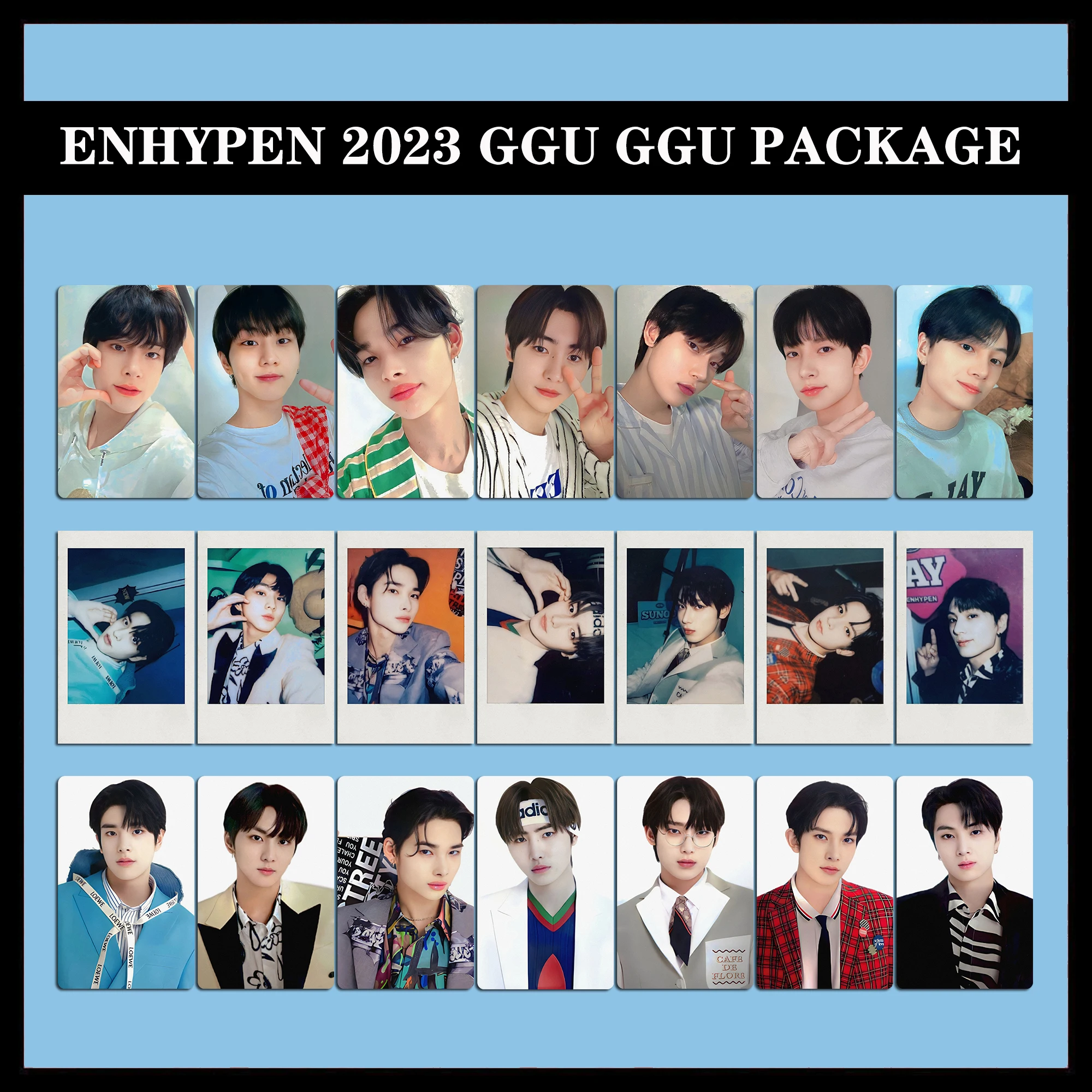 Kpop EN 2023 GGU GGU PACKAGE Small Card High Quality Collects Postcards for Fans