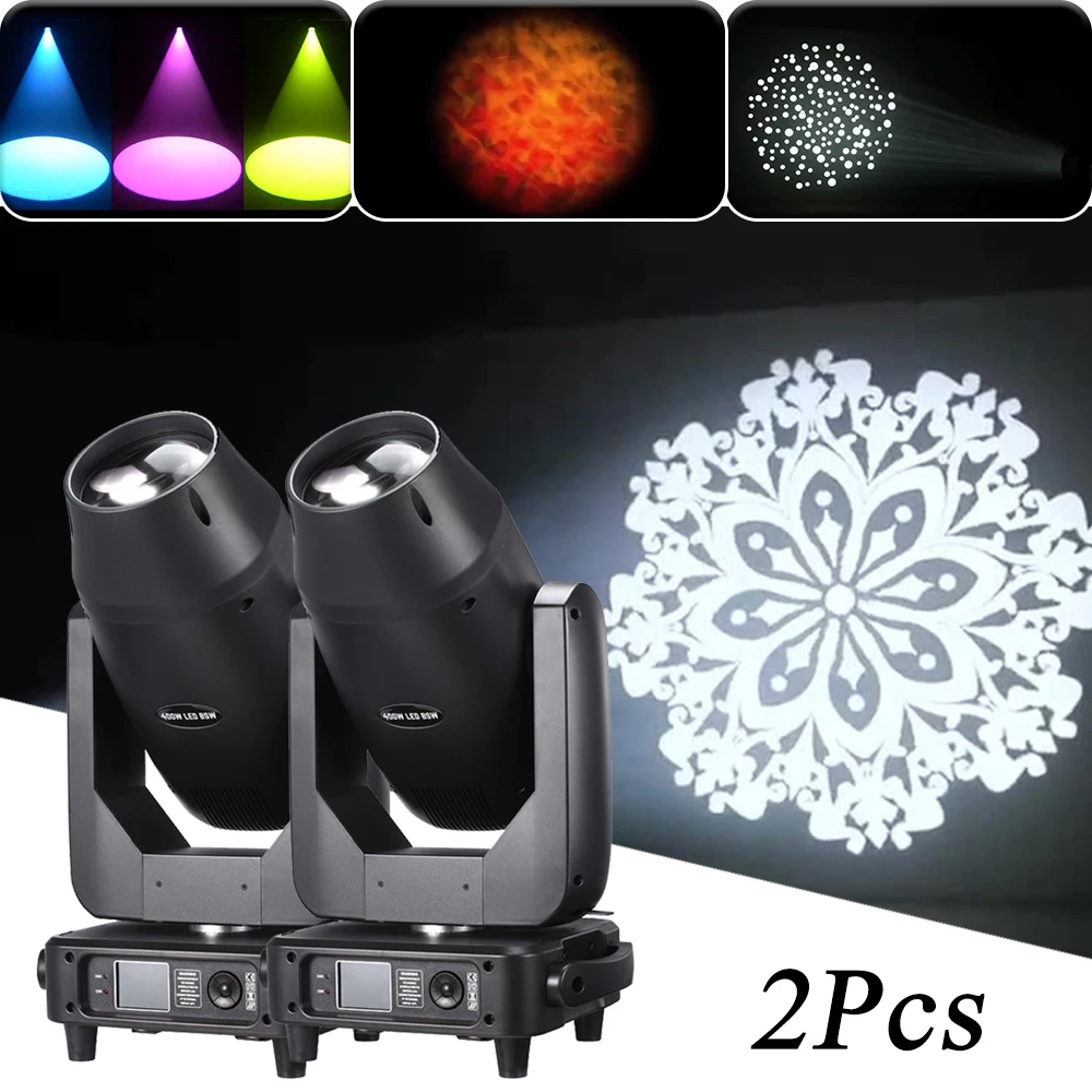 

2Pcs/lot CMY CTO 400W LED Moving Head Light With Zoom Beam Spot Wash Stage Effect Lighting For DJ Disco Party Wedding DMX512 RDM