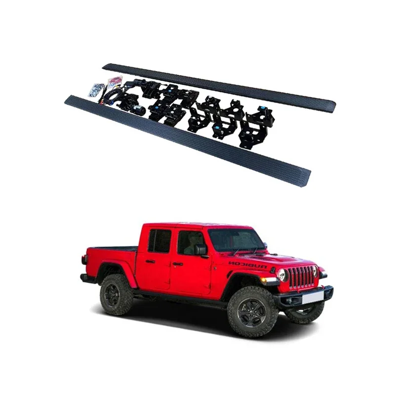 Car Exterior Accessories Parts Kit Car Led Pedal Aluminum Step Running Board for jeep Gladiator Electric Side Step view 3