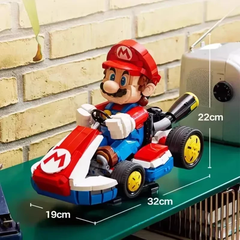 Marioed 72037 معيار كارت نموذج اللبنات لعبة كلاسيكية سباق السيارات تجميع الطوب اللعب ديكور المنزل هدية الكريسماس