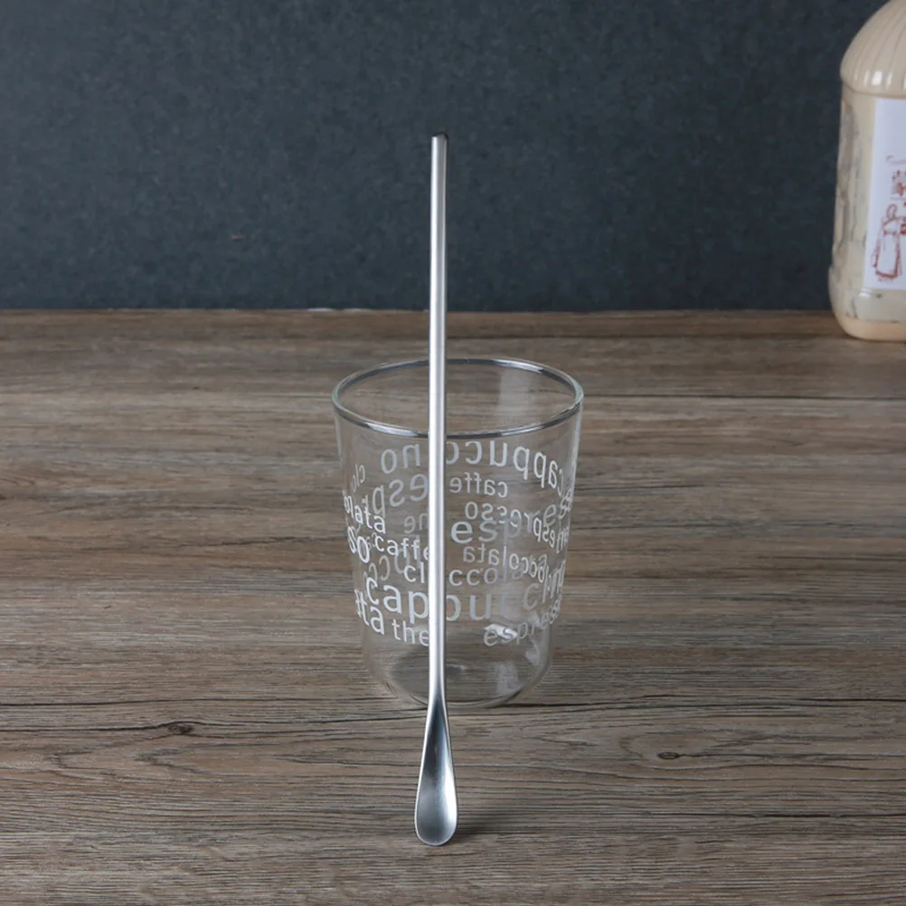 

304 Stainless Steel Spoon 22cm High Gloss Polished Finish Long Ergonomic Handle Easy Grip Kitchen Bar Party Use Dessert Coffee