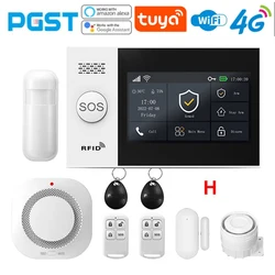Pgst-ワイヤレスホームセキュリティアラームシステム,4g, pg107, tuya, wifi, gsm,モーション検出器,センサー,盗難防止,alexaとGoogleのサポート