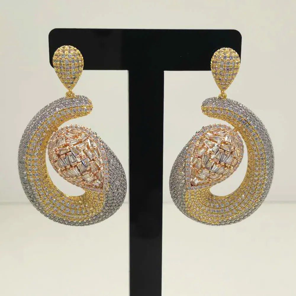 

GODKI Роскошные круглые серьги с улыбкой Lagos для свадьбы с кристаллами циркона CZ, индийский свадебный подарок, длинные серьги для женщин
