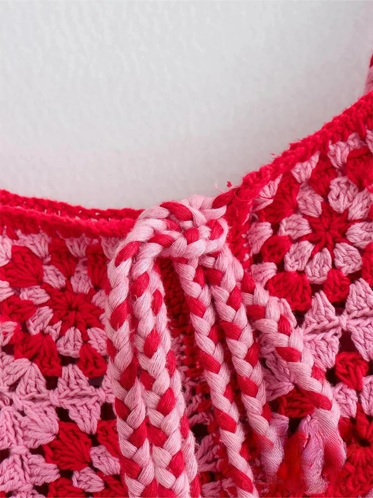 KONDALA Boho Fiore Stampa Maglia Corsetto Lungo Cami Dress Donna Papillon Increspato Abito da spiaggia Moda 2024 Abito estivo