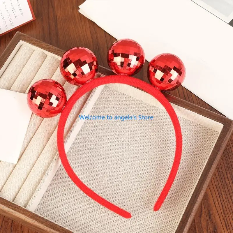 X4YC 1970s خمر ديسكو ملابس ديسكو الكرة عقال سباركلي إكسسوارات الشعر ديسكو الكرة عقال هيرباند للأطفال هدايا