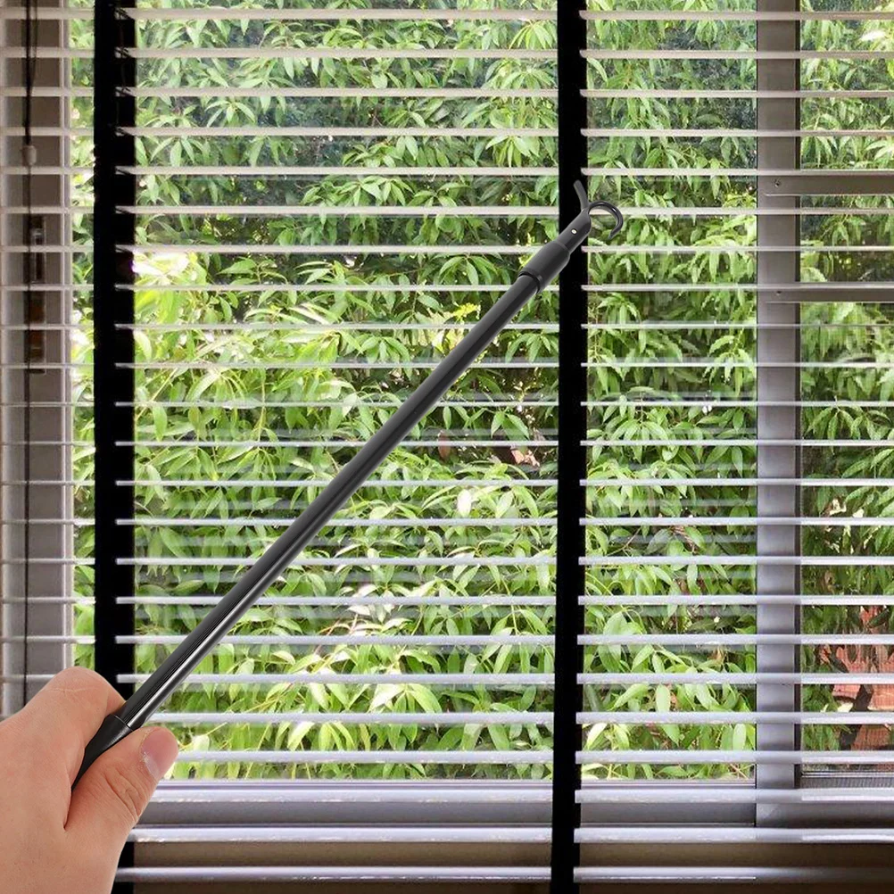 

2Pcs Adjustable Curtain Pull Wand Rustproof Drapery Rod for Window Blinds Convenient Curtain Opener Drapery Pull Rod