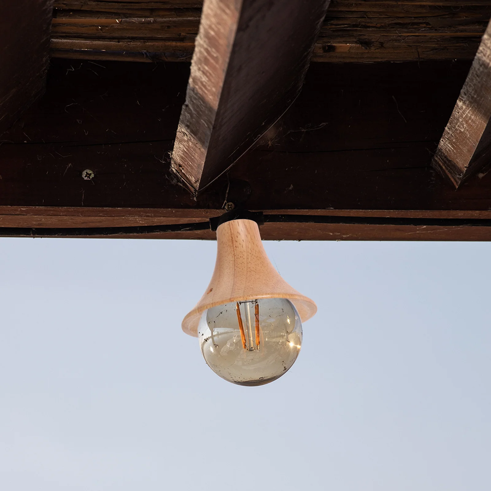 

Vintage Style Wooden Lamp Socket Replacement Durable Horn Shape Light Socket Outlet Bulb Holder for Lamps Lamp Repair Kit