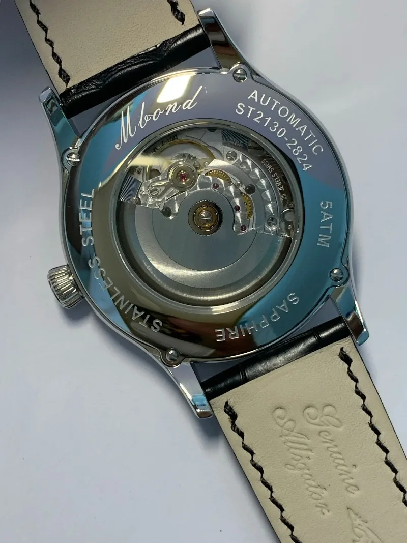 Wordless Book, Swiss Fine Grinding ETA2824 Movement! American Crocodile Belt, Waterproof High-end Mechanical Watch Mens Watches view 4