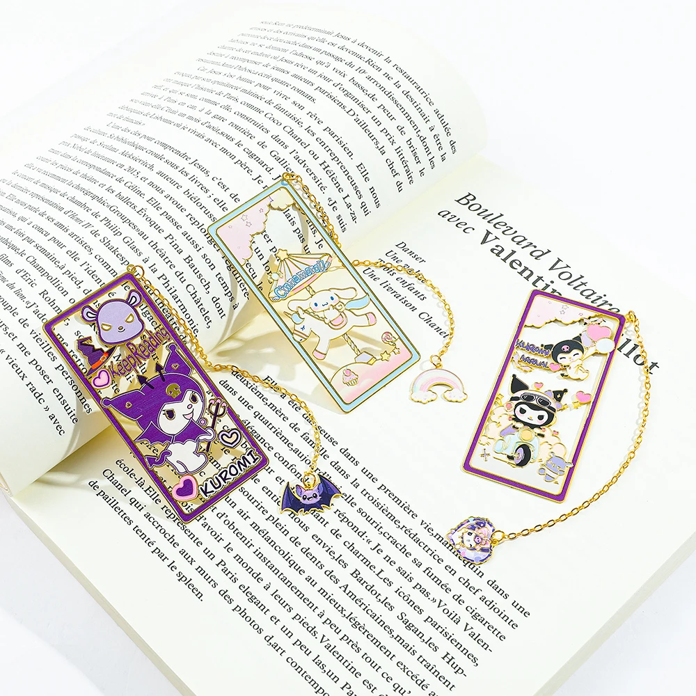 Sanrio Series Bookmarks Metal Kurome Bookmarks Birthday Gift for Daughter Valentine's Day Gift for Wife