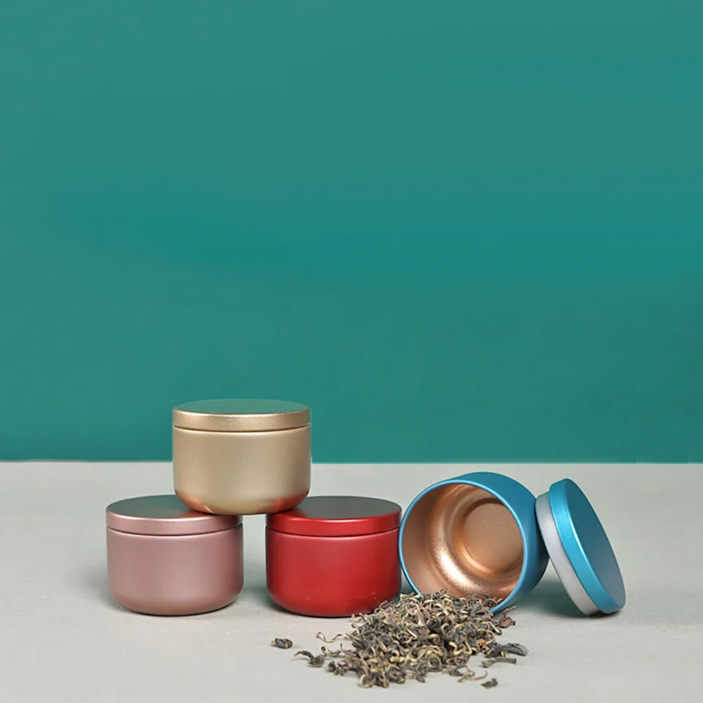 

12 Pcs Aluminum Tea Canisters Lightweight Storage Jars Containers Organizer Coffee Sugar Home Supply Household Tea