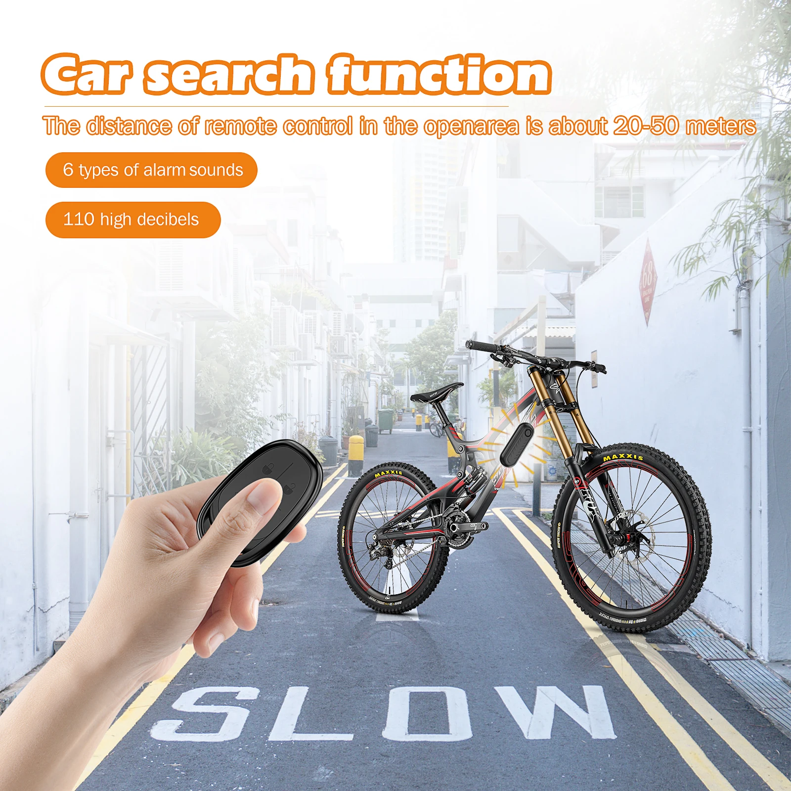 Wireless Bicycle Alarm Remote Control Waterproof Electric Motorcycle Scooter Bike Security Protection Anti theft Alarms