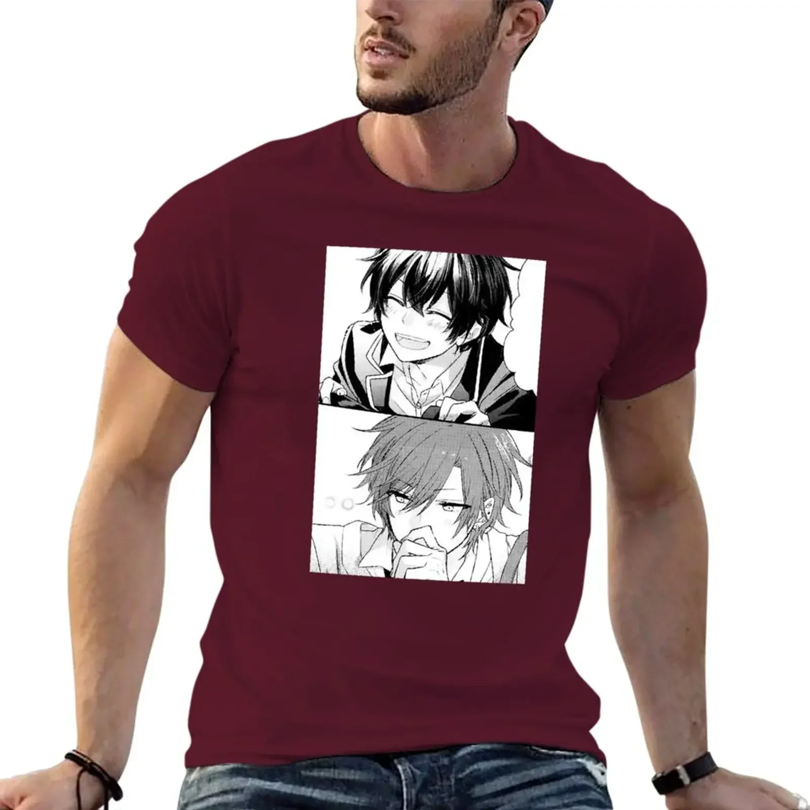 Cute clothes plus size tops tops Short sleeve tee men graphic t shirts New Sasaki and Miyano anime T-Shirt oversized graphic NEW