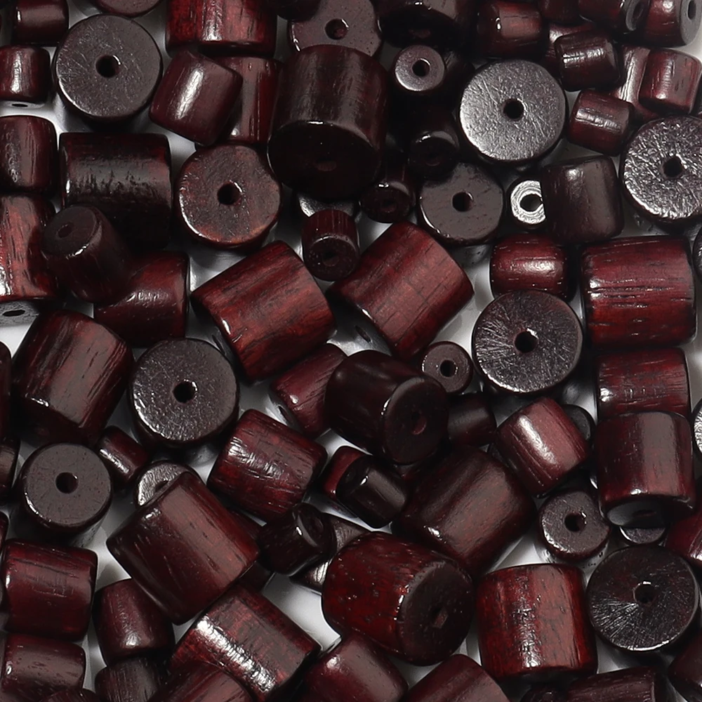 20-50pcs/lot Cylindrical Shape Wooden Beads 3 Style Wood Beads Loose Beads For Jewelry Making diy Bracelet Necklace Accessories