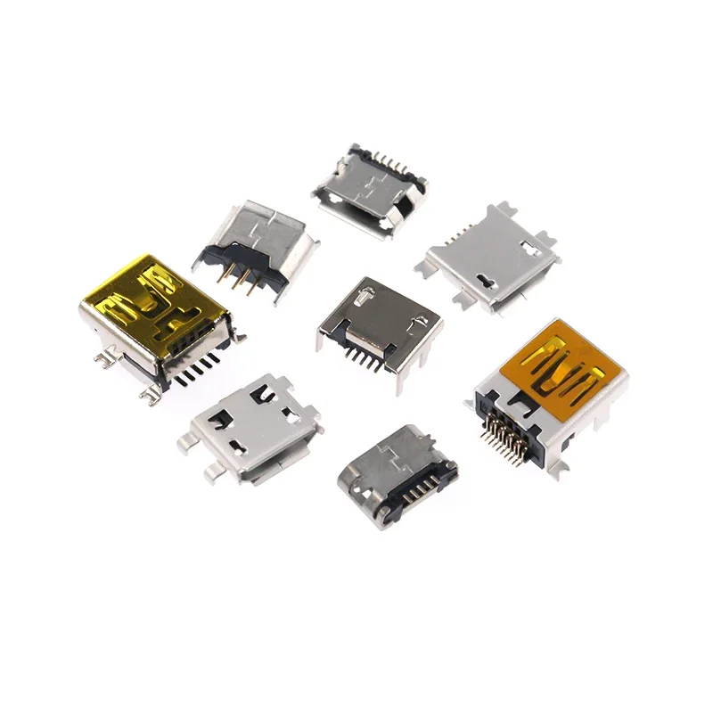 10Pcs Micro USB Mobile Phone Android Interface T-type Mini Trapezoidal Patch Female Socket Multiple Options Available