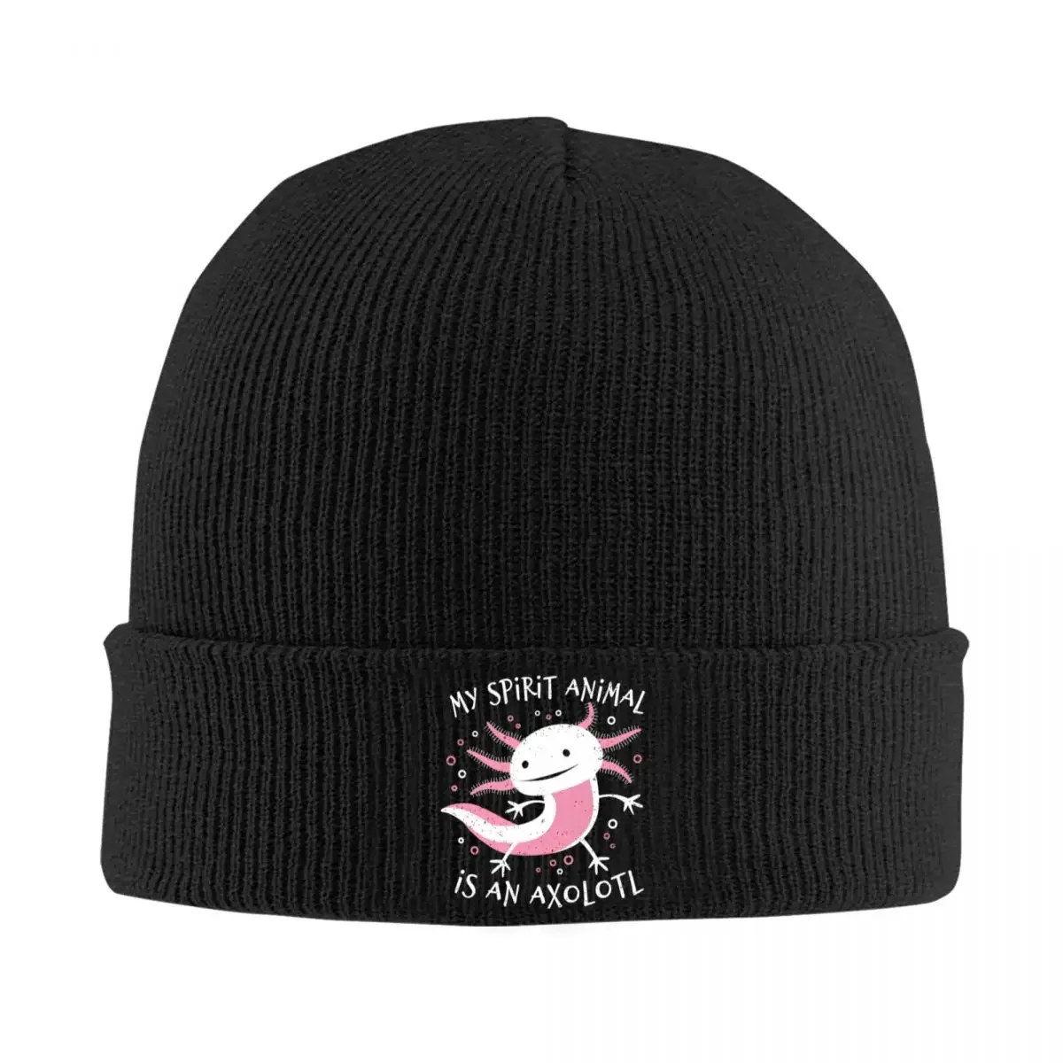 

My Spirit Animal Is An Axolotl Hats Autumn Winter Beanie Street Caps Unisex Bonnet Stretchy Stylish Hat Daily Wear Camping