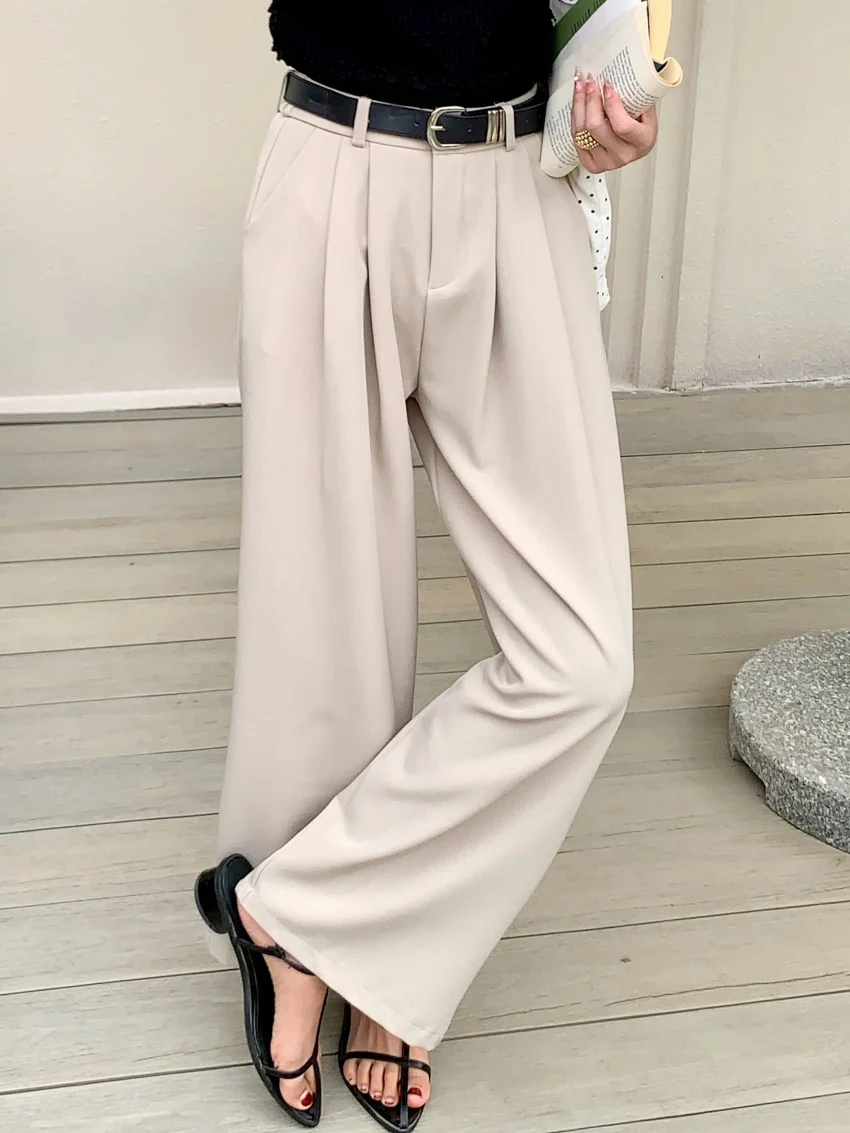 Alien Kitty ML Pantaloni larghi Chic Donna Gamba larga Casual Nuovo 2025 Estate Vita alta Slim Office Lady Slim Solid Abbigliamento da lavoro