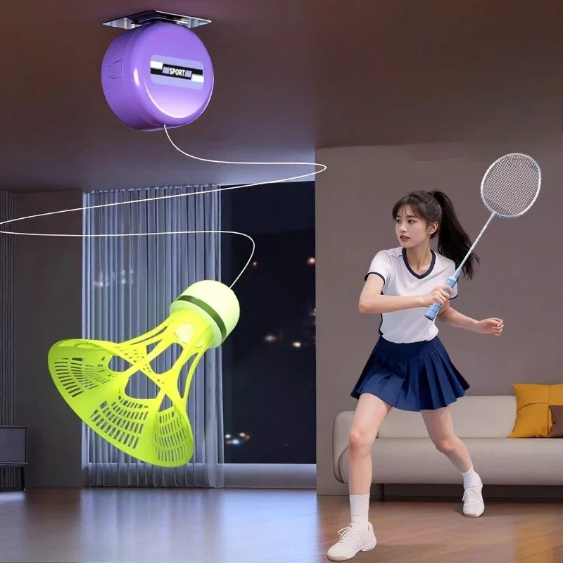 Adjustable Rebound Badminton Trainer Indoor Practice Swing Training Device Small Swing Trainer Professional Sports Equipment