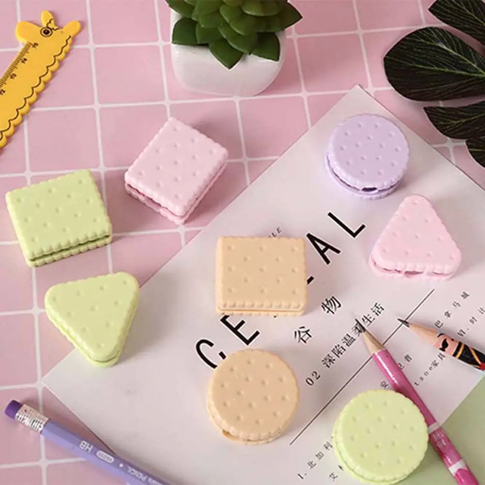 Leuke Mooie Briefpapier Handleiding Cookie Candy Kleuren Cookie Slijper Potlood Snijder Puntenslijper Schoolbenodigdheden