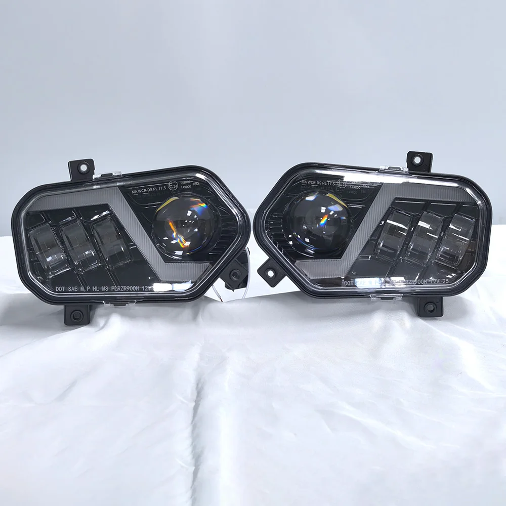 

For Polaris RZR XP 4 900 S 800 2011-2014 Headlight W/ DRL Running Light UTV ATV LED Headlamp Assembly E24 E-mark 2411854 2411855