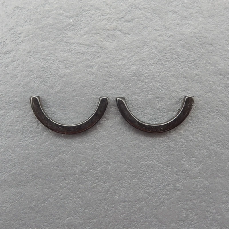 

2 шт., дымчатый кварц ручной работы, драгоценный камень в форме полумесяца, темно-коричневые компоненты для ювелирных изделий ручной работы и поделок