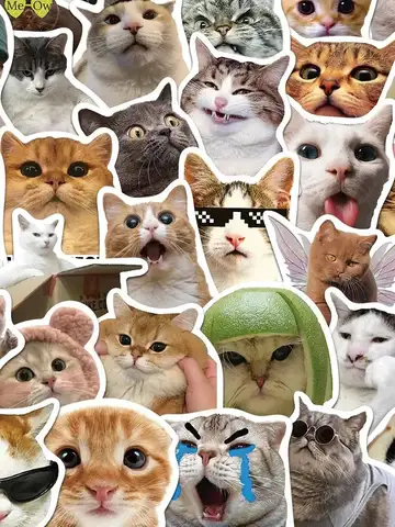 10/30/50PCS Kawaii Love Cat PVC Sticker Aesthetic Children's Korean Decoration Scrapbooking Stationery School Supplies for Kids