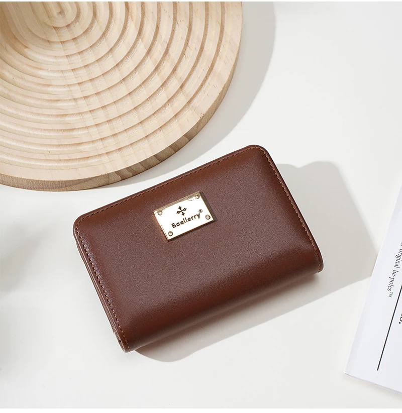 High-Quality New Women's Short Wallet High Capacity Card Clips Simple Zipper Coin Pocket Photo Holder Wallet for Girls