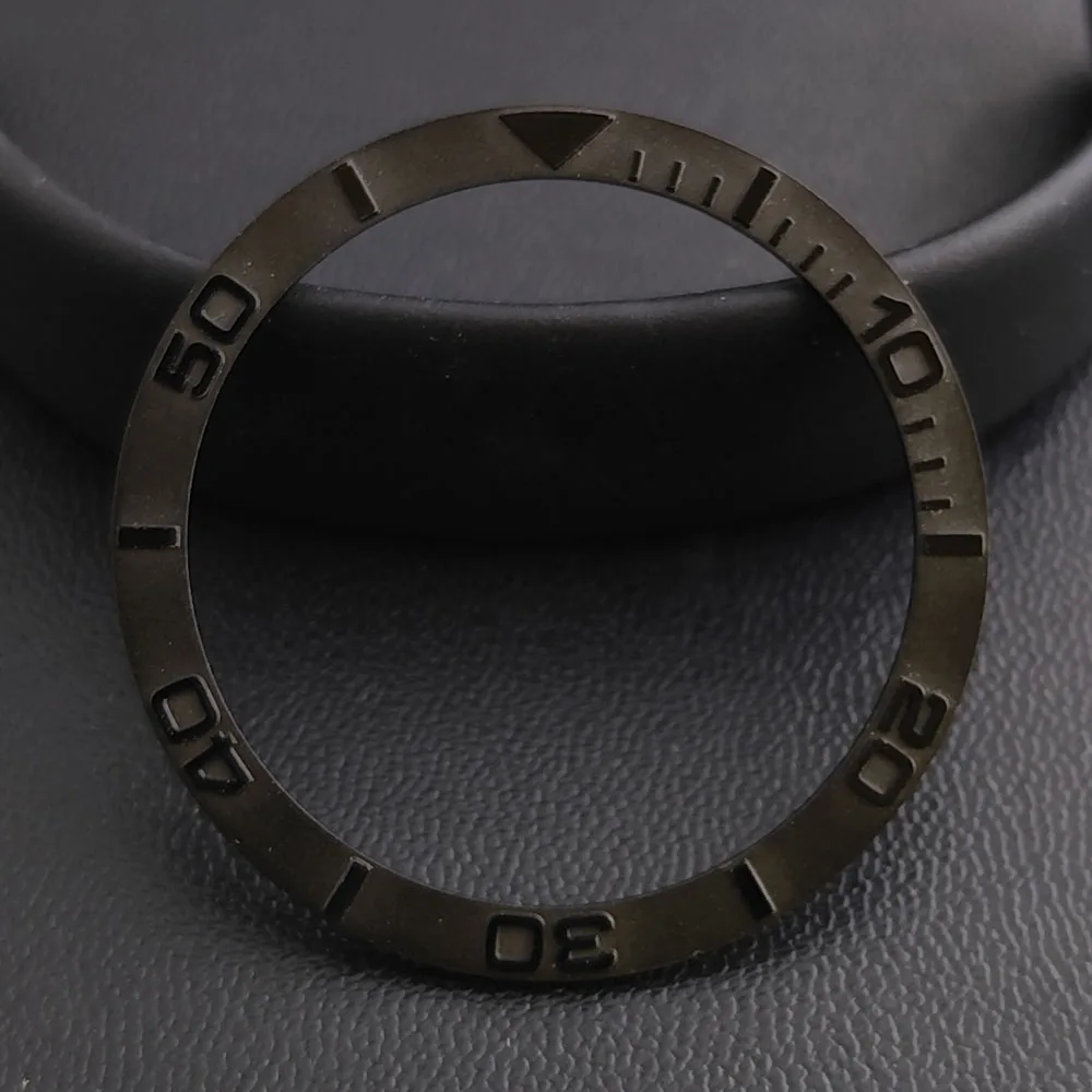 Inserto de bisel de reloj de cerámica de moda plana de 38mm x 31,5mm apto para cajas de reloj SKX007 SKX009 SRPD NH35 NH36 piezas de reloj de movimiento