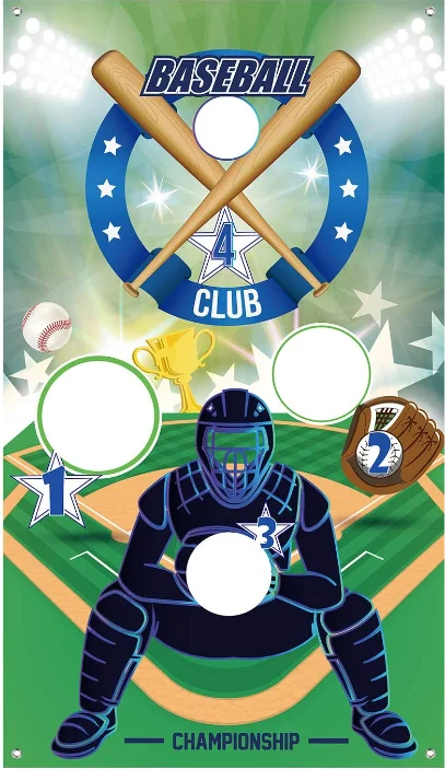 Baseball Toss gry wewnątrz i na zewnątrz worek fasoli Toss gra Sport impreza tematyczna materiały dekoracyjne Banner