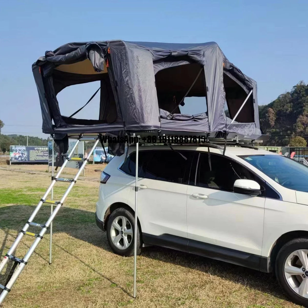 

Customized 4 Person Aluminum Rooftop Tent Hard Shell Roof Top Tent for SUV Waterproof Camping Truck for Outdoor Roof Rack Use