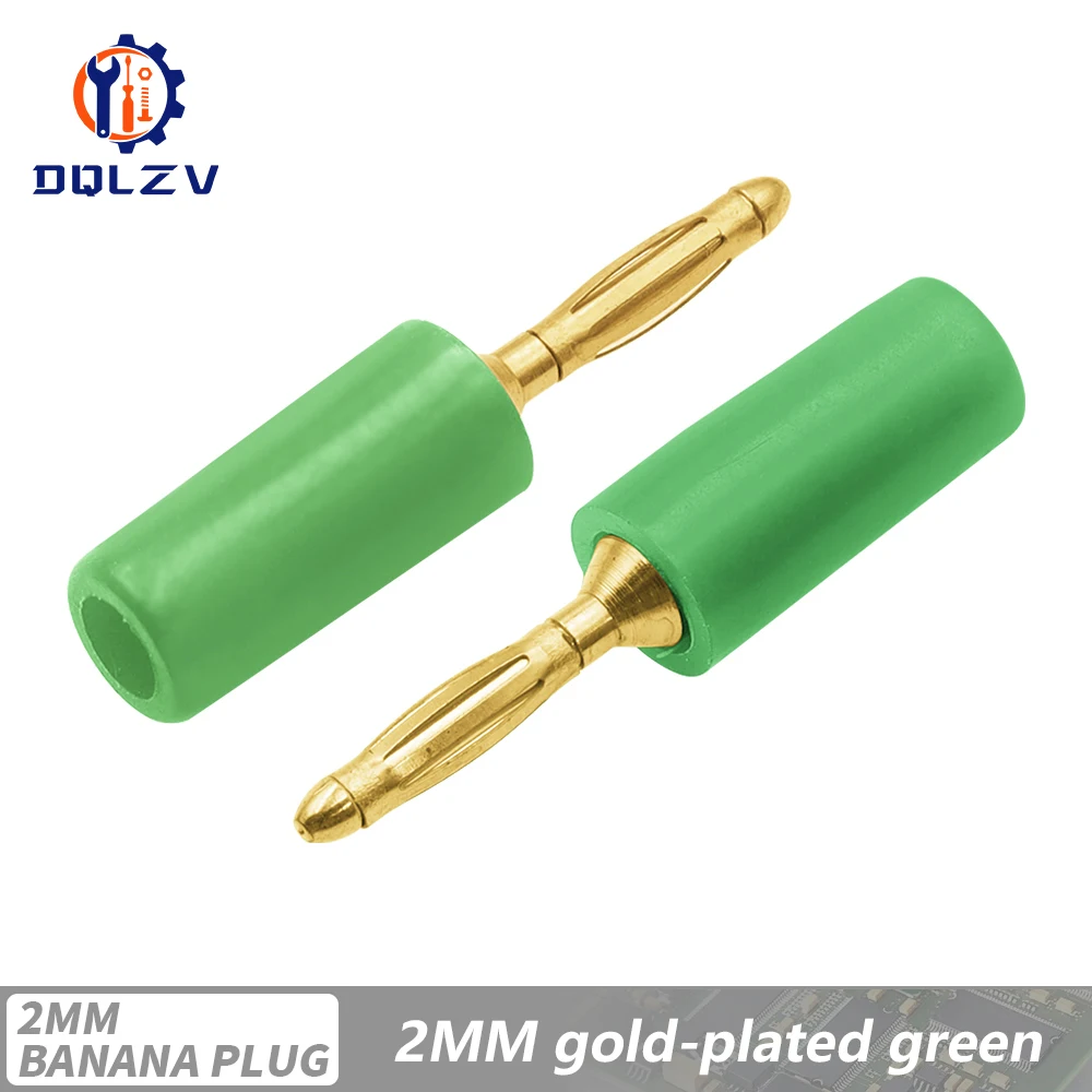 Audio Lautsprecher Schraube Banana Gold Platte Stecker Anschlüsse Mini 2MM Bananenstecker für Bananenbuchse