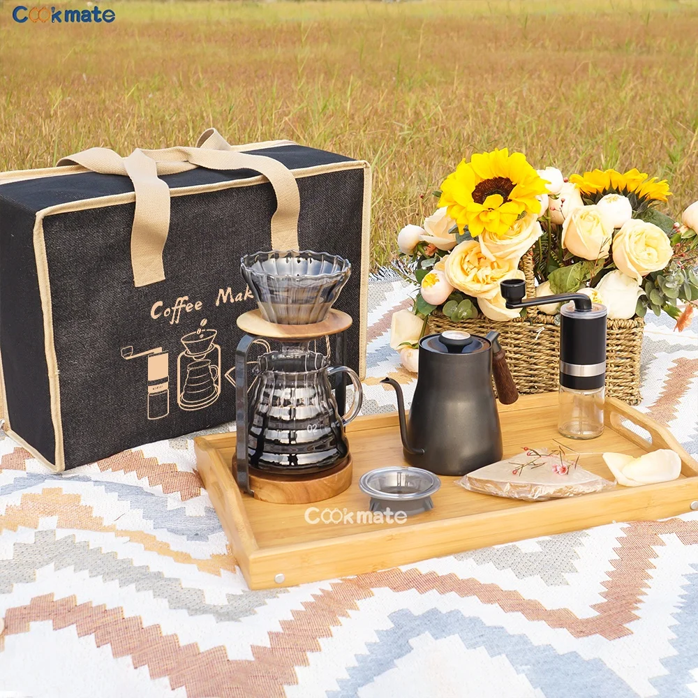 Travel Coffee Accessories Wood Coffee Hand Drip Station Dripping Stand Tower 60 Dripper Travel Coffee Accessories