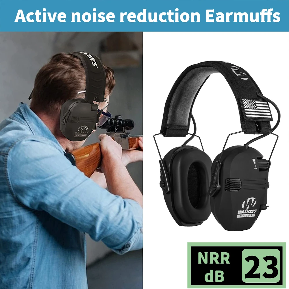 

23dB Earmuffs Active Headphones for Shooting Electronic Hearing protection Ear protect Noise Reduction active hunting headphone