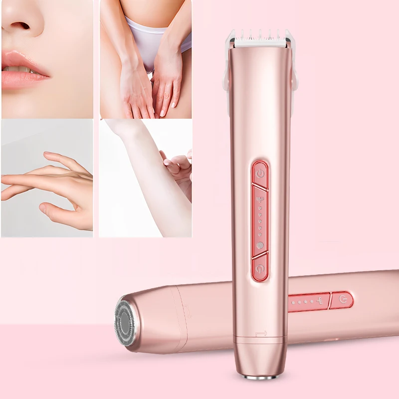 Electric Razors for Women Body Epilator Leg Underarm Bikini Electric Hair Remover Trimmer Double Head Dual Purpose Female Razor