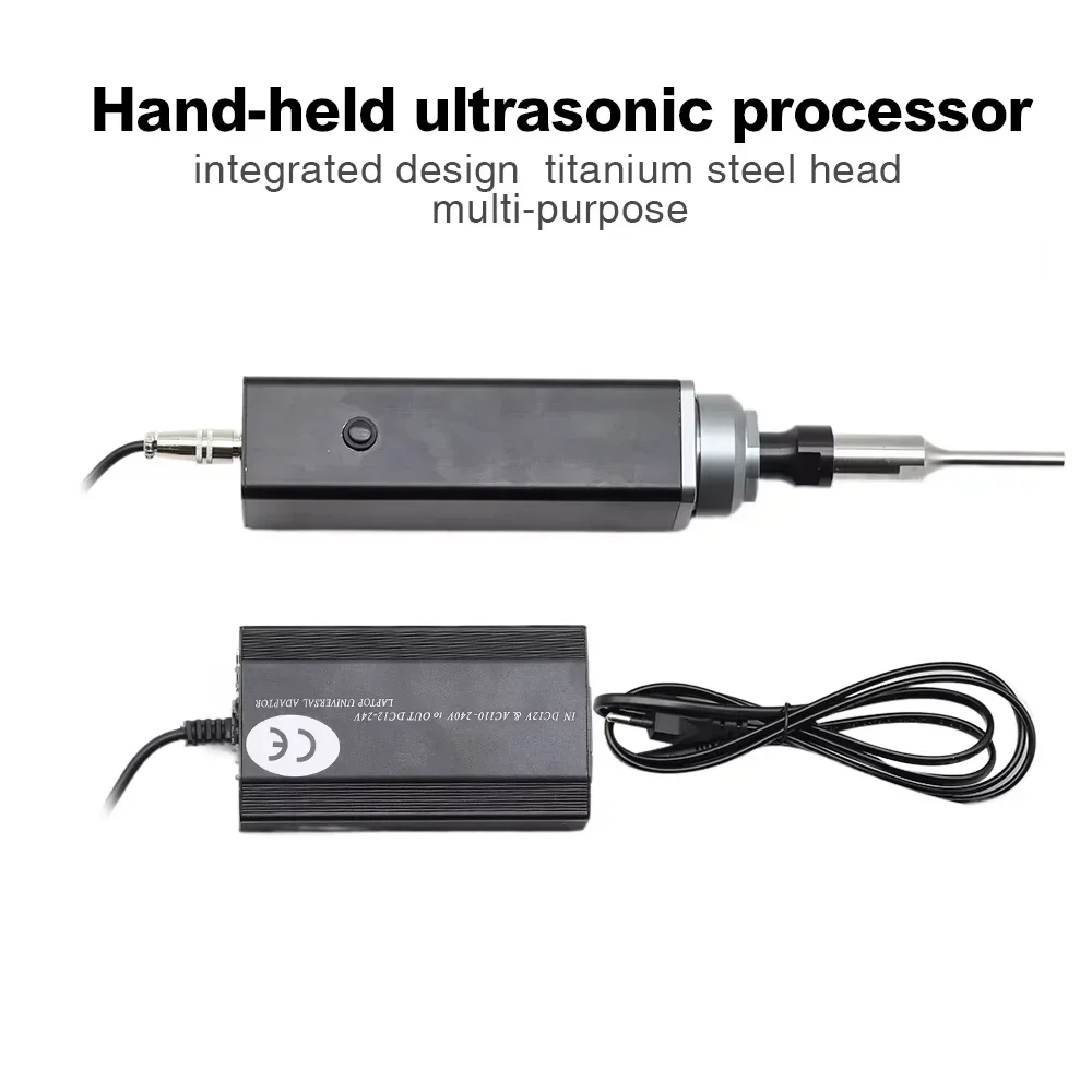 80W Handheld Ultrasonic Homogenizer Portable Emulsifier Sonicator Processor Mixer with 3mm/6mm/8mm Probe