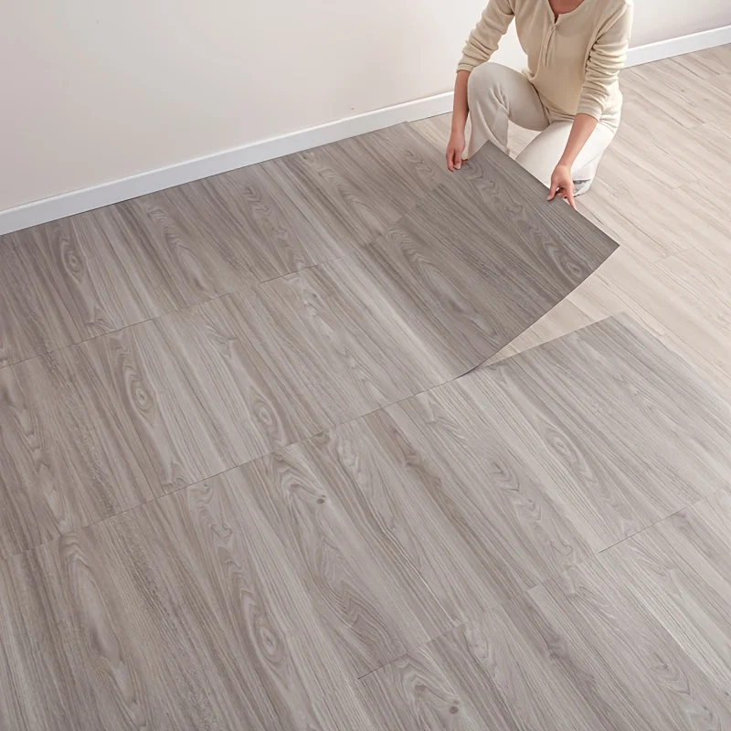 30pcs Luxury 3D Retro DIY Wood Grain Vinyl Flooring, High-Quality Peel and Stick with Realistic Texture, Removable Traceless Decorative PVC Floor Tiles Diy Floor Covering, Vintage Adhesive Diy Stickers
