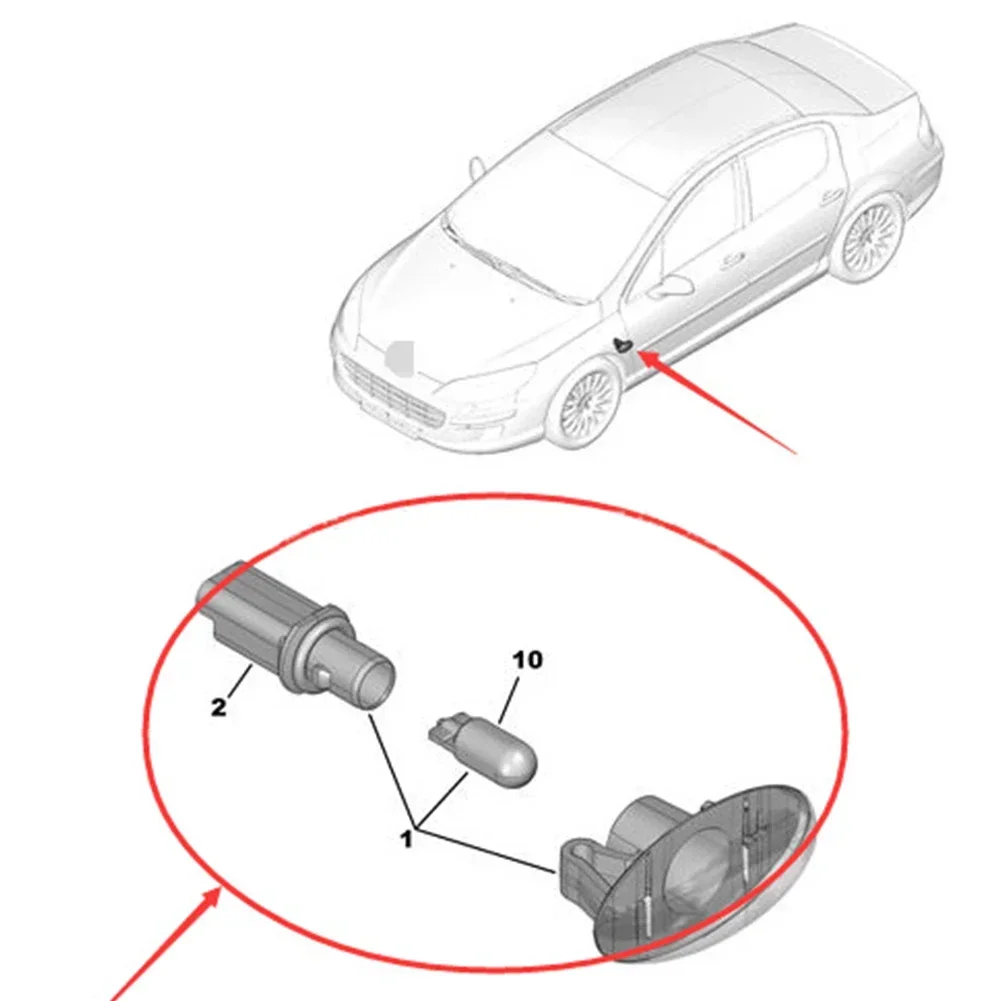 Manual Measurement Deviation LED Side Marker Light V Compatibility Xsara Easy Installation High Quality Plastic