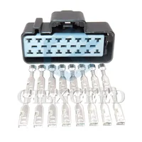 1 Juego de enchufe eléctrico de coche de 16 pines, arnés de cables automático, carcasa de plástico, conector sin sellar, conjunto de CA con Terminal 13780071