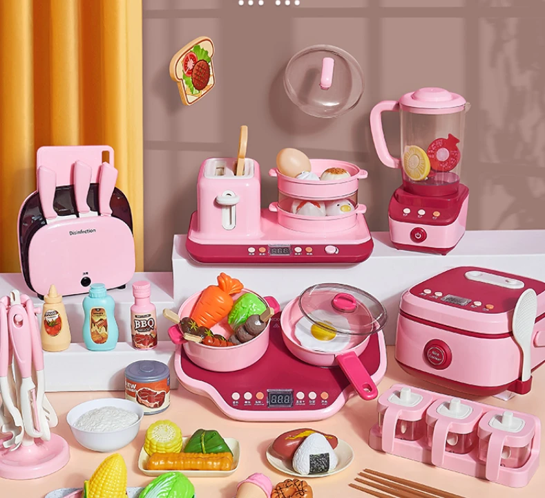 Children's play house kitchenette toy set girl baby child cooking girl boy cooking simulation kitchenware.