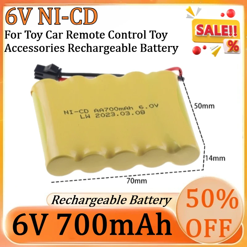 

New 6V 700mAh NI-CD Battery 700mAh High Quality Battery for Toy Car Remote Control Toy Accessories Rechargeable Battery