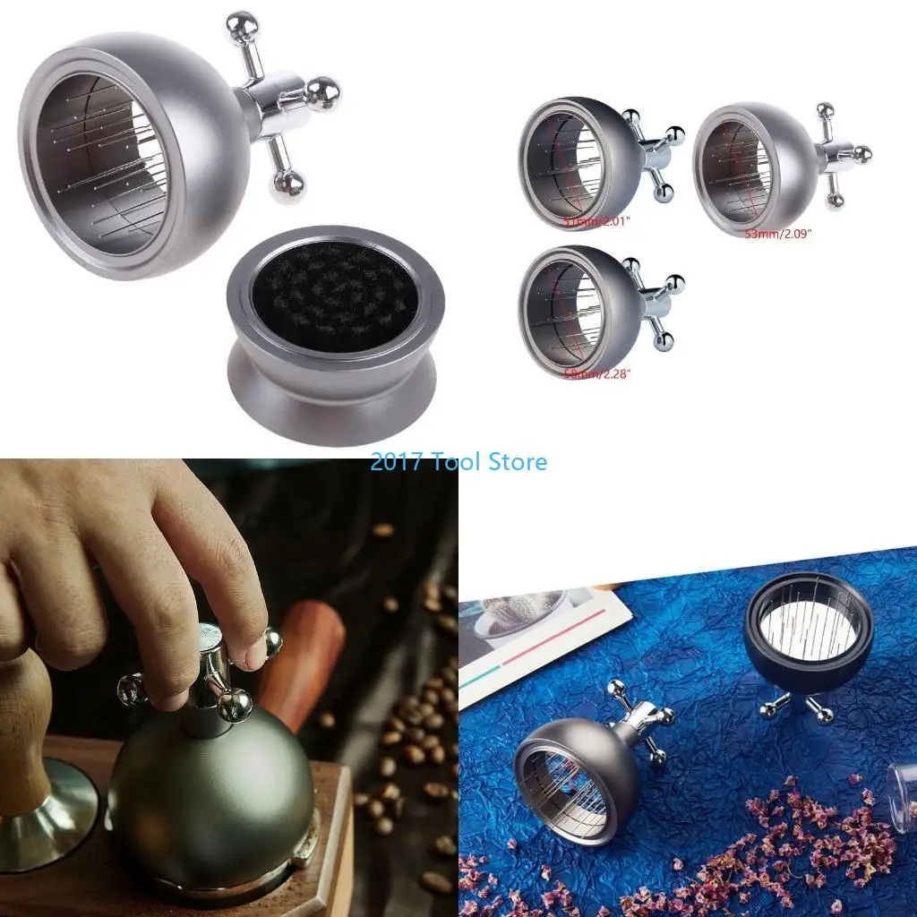 

K92A Coffee Powder Hand Tamper Distributor 51/53/58mm Coffee Tamper Leveler Tool
