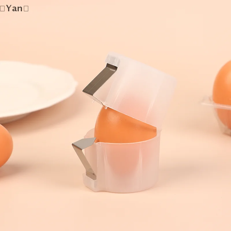 계란 토퍼 쉘 커터 비터 원시 계란 크래커 분리기 필터 계란 오프너 화이트/블랙 주방 베이킹 도구