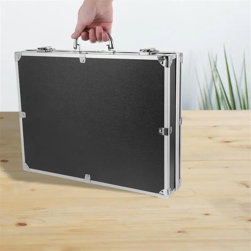 Aluminum Alloy Suitcase Lockable Flight Case Handle Aluminum Alloy Aluminum Case Tools Carrying Case Metal Toolbox Tool Storage