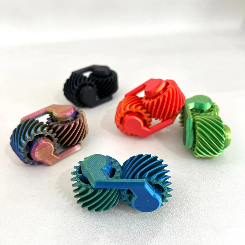 Gear Dual Speed Magnetic Finger Rotator - Smooth Rotation Pressure Reliever, Used To Alleviate Adhd And Anxiety