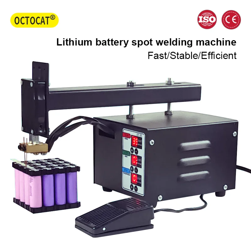 

Treadle Handheld Spot Welding Machine with Spot Welding Pen Arm 220V 110V for 18650 Li Battery Portable Power Source Soldering