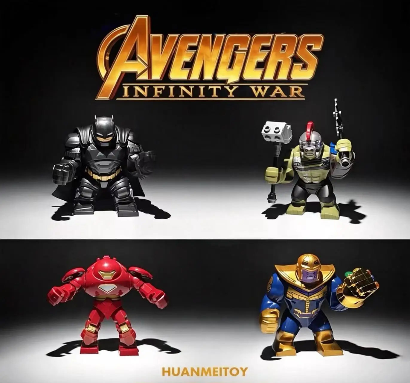 Marvel building blocks, anime characters Spider Man Venom Hulk Thanos, children DIY toys, birthday Christmas gifts